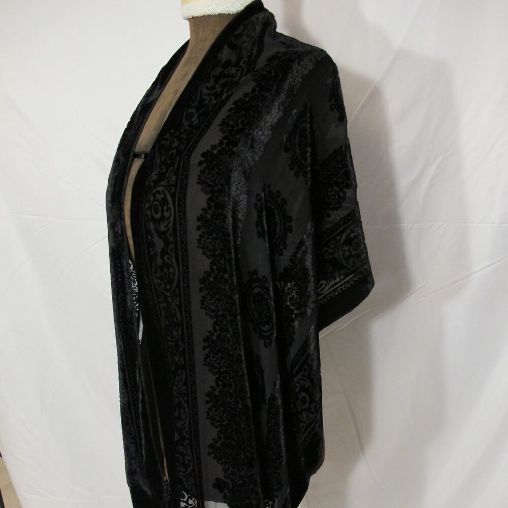 Black velvet burnout wrap